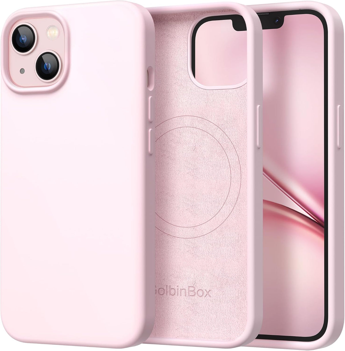 GolbinBox Magnetic for iPhone 13/14 Case, Silicone Cover, Blackcurrant