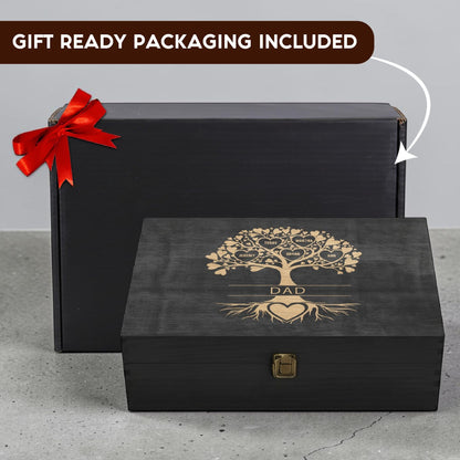 Personalized Wooden Keepsake Box, Custom Engraved Memory Box with Lid