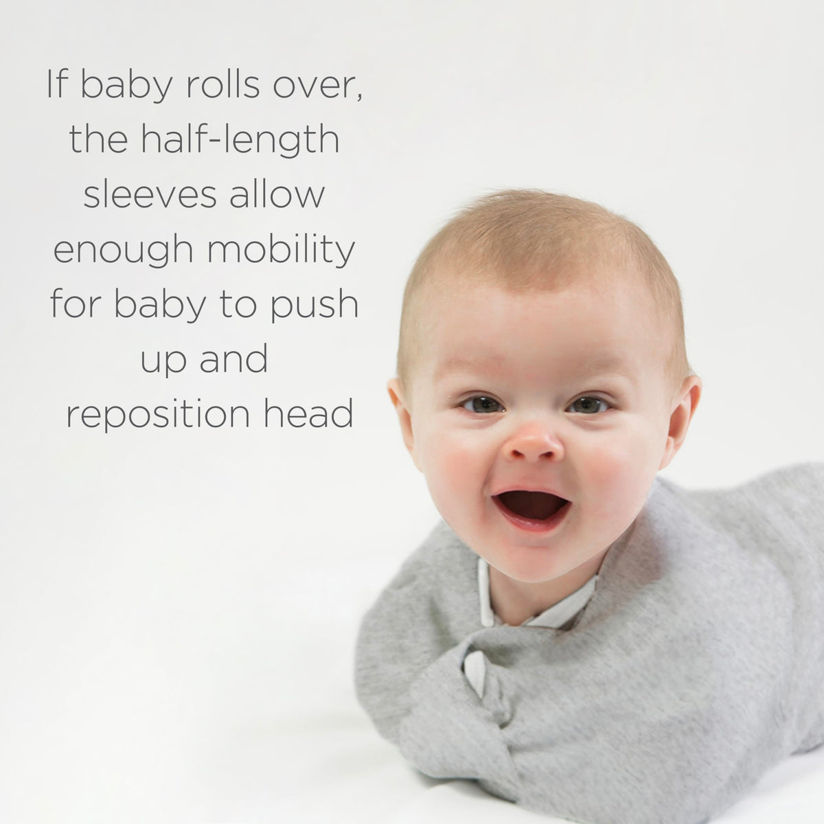 SwaddleDesigns Transitional Swaddle Sack, Cotton, Heathered Gray, 6-9mo