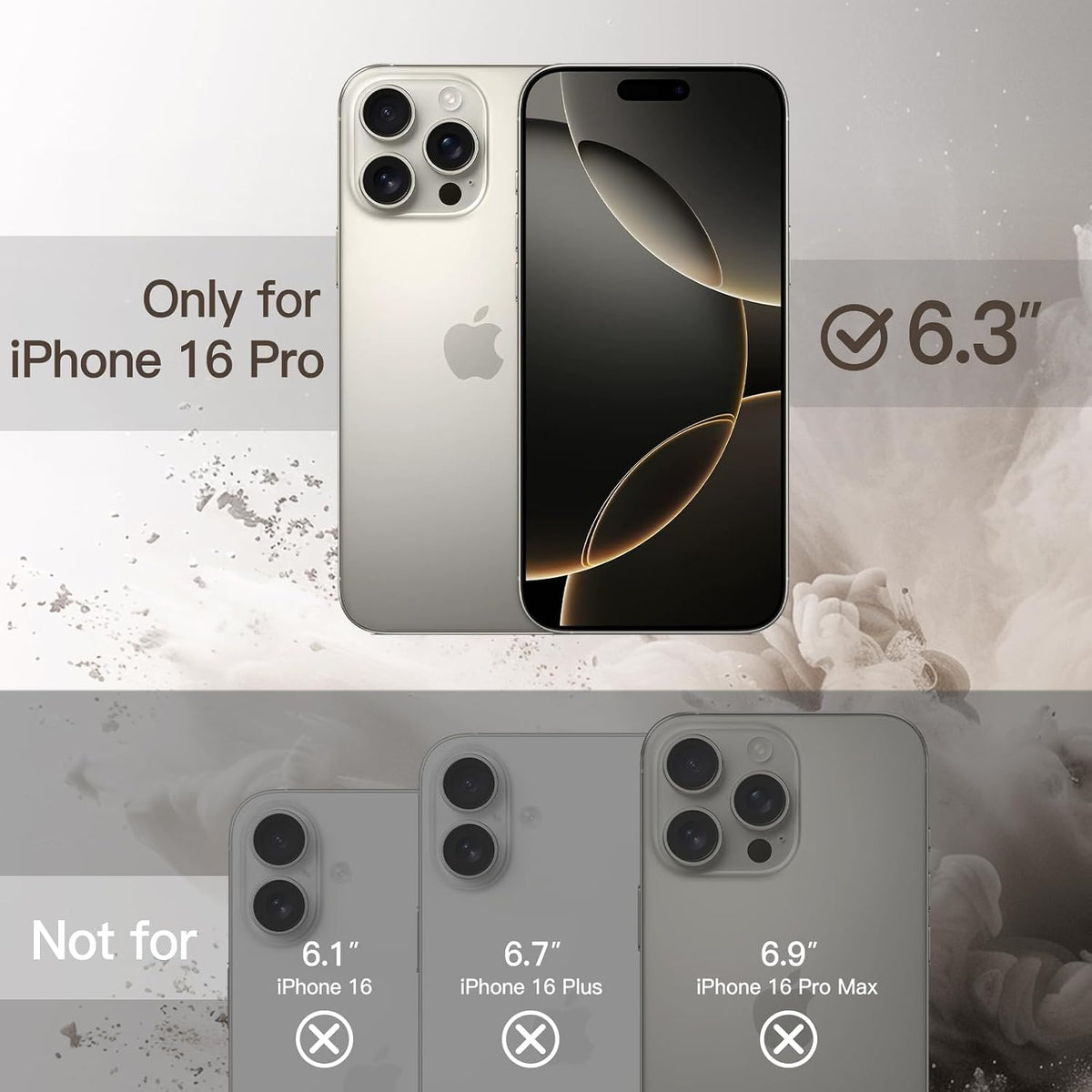 JETech Case for iPhone 16, Anti-Yellowing, Clear