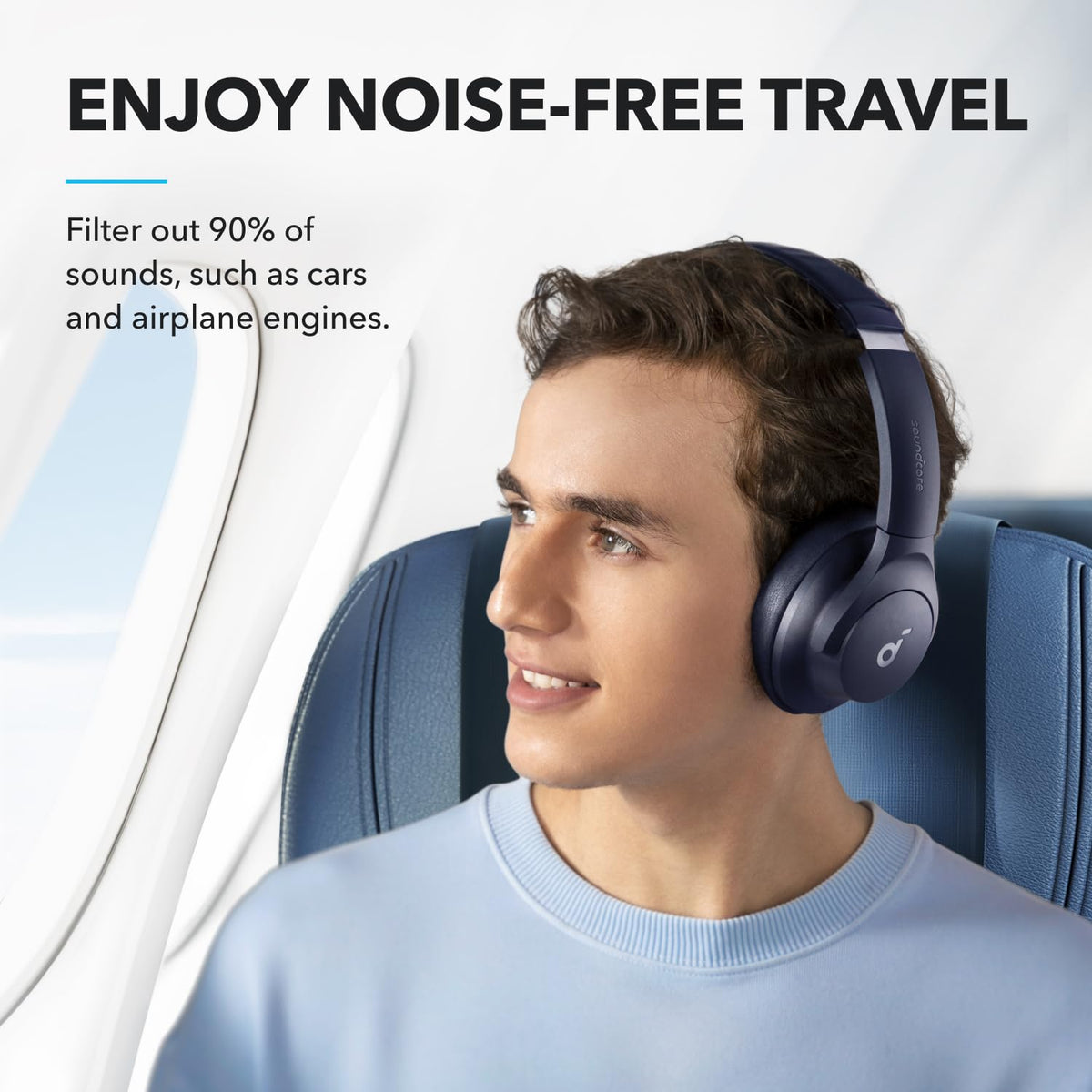 soundcore by Anker Q20i Hybrid Active Noise Cancelling Headphones, Black