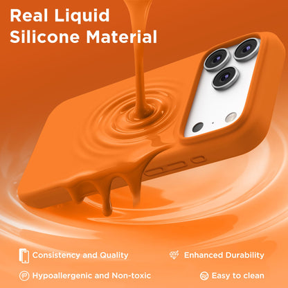 Magnetic for iPhone 18 Pro /17 Pro Case Silicone, Wine Red