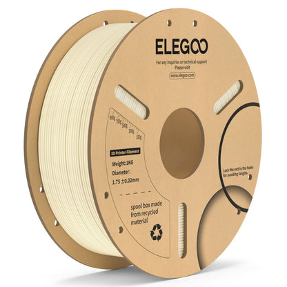 ELEGOO PLA Plus 3D Printer Filament 1.75mm White 2KG, Tougher & Stronger