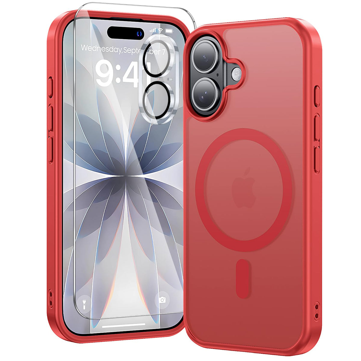 toushion 3 in 1 for iPhone 15 Plus Case Transparent