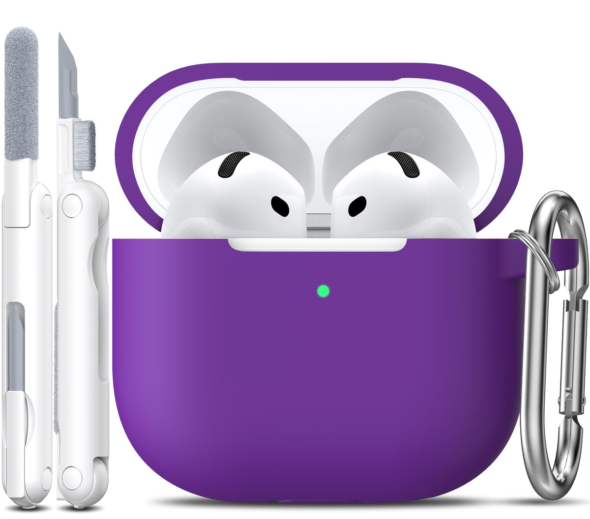 R-fun for AirPods 2nd/1st Case Silicone Cover, Banana Violet