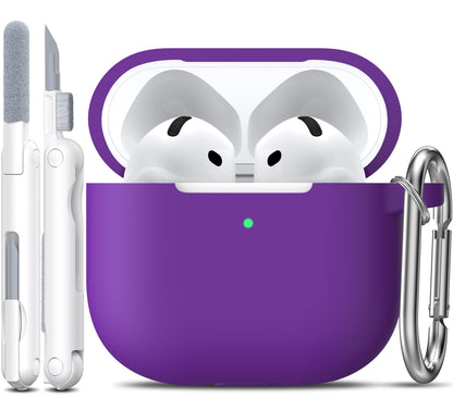 R-fun for AirPods 2nd/1st Case Silicone Cover, Banana Violet