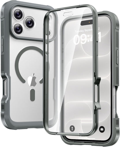 Diaclara Designed for iPhone 15 Plus Case 6.7 Inch, Full-Body Clear Bumper Cases w/Built-in Screen Protector, 360 Protective Rugged Case + Glass Camera Lens Protector,Mint Green
