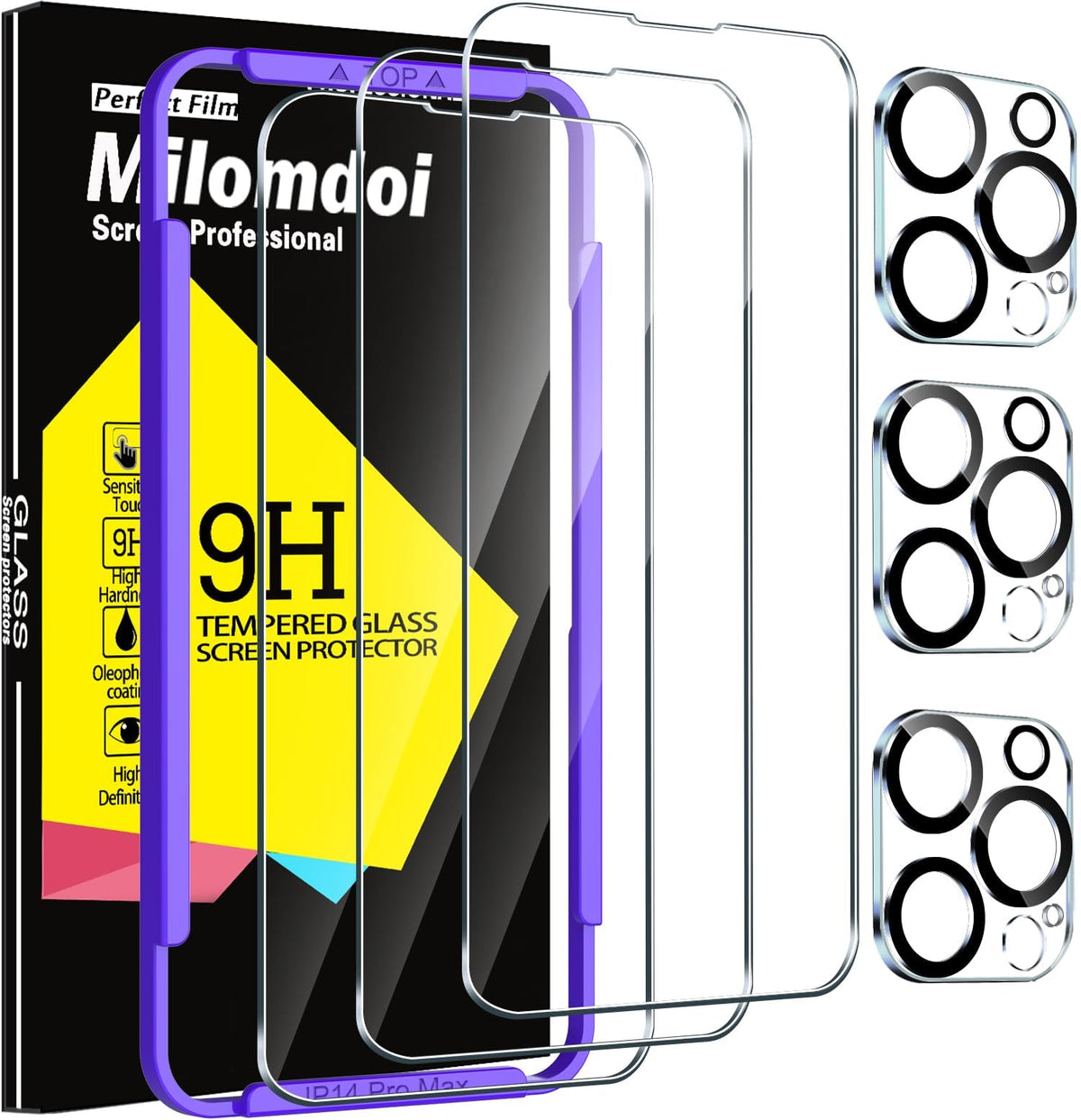 Milomdoi Privacy Screen Protector for iPhone 18 Pro Max, Tempered Glass
