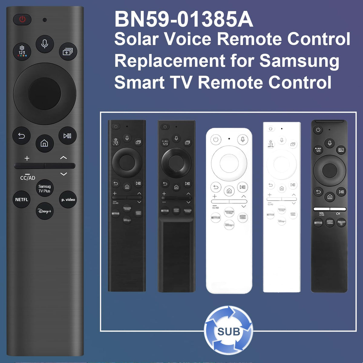 for-LG-Magic-Remote, Gvirtue Solar Voice Remote Control for-LG-Smart TV