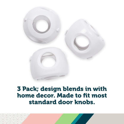 Safety 1st Parent Grip Door Knob Covers, White, One Size,4 Count (Pack of 1) (HS3260600), Packaging may vary