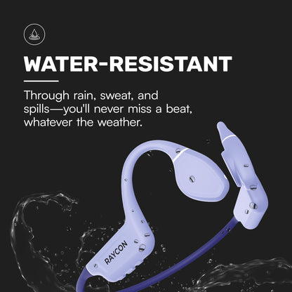 Raycon Bone Conduction Headphones - Open Ear Running Headphones & Bluetooth Earbuds, Sweat & Water-Resistant with Mic (Gray)
