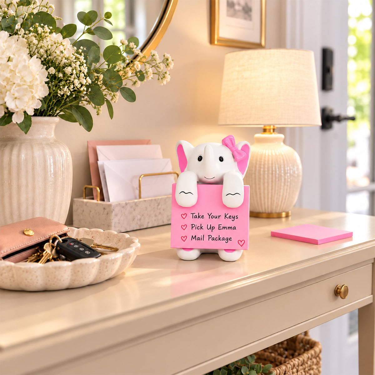 Dog Pop-Up Sticky Note Dispenser for 3x3 in Notes, Black & White