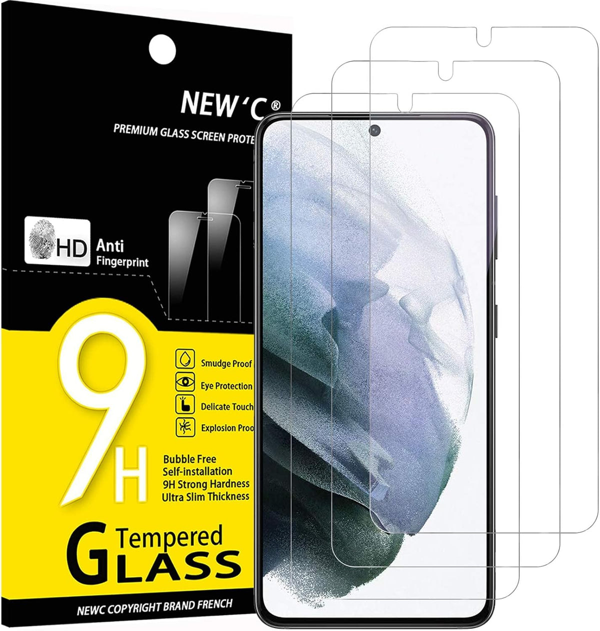 NEW'C for Samsung Galaxy S23 6.1" (SM-S911),Screen Protector Tempered Glass