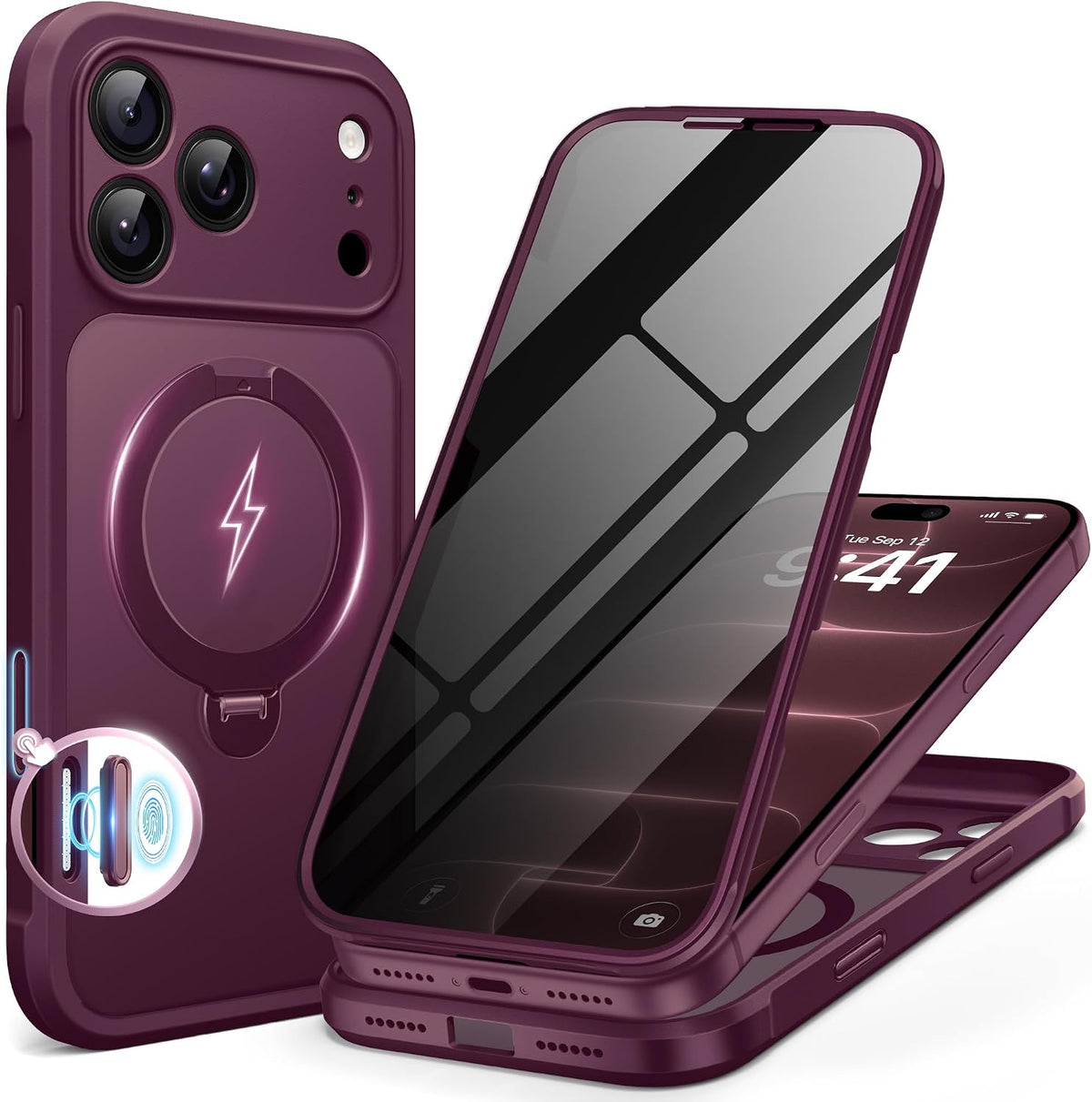 BERFY for iPhone 16 Pro Max Case, Fit for MagSafe