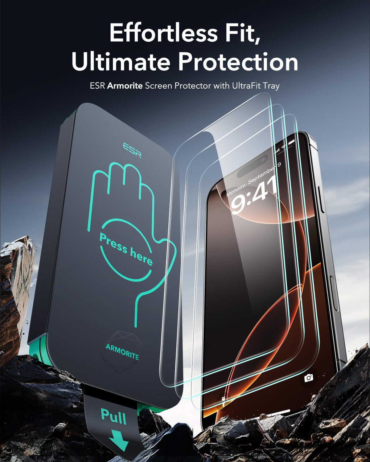 ESR 3 Pack for iPhone 17 Pro Max Screen Protector, Armorite