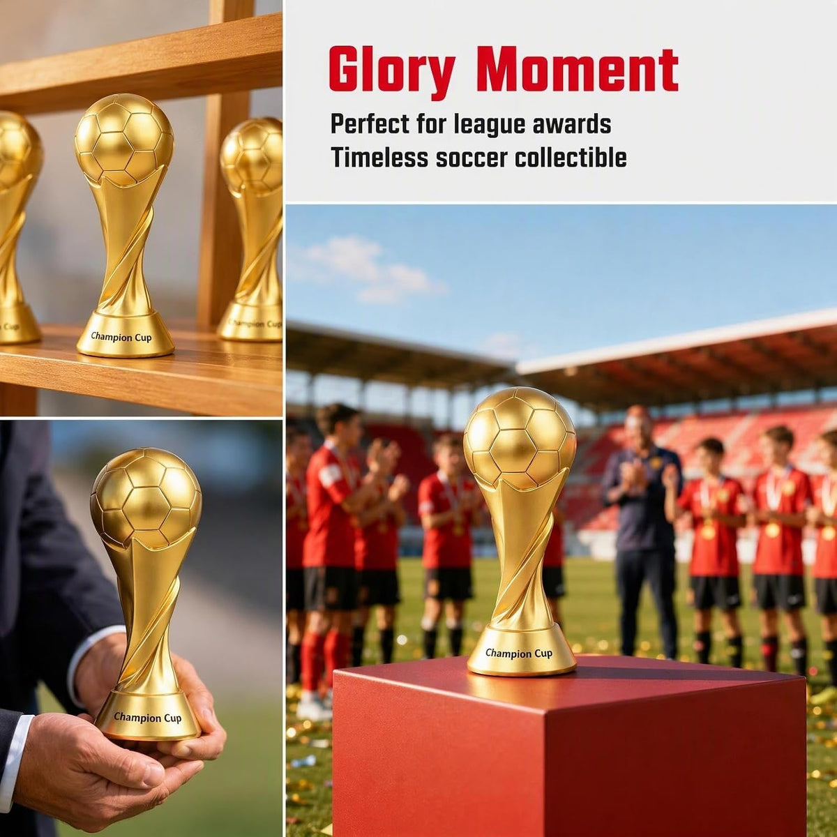 5 inch Tall World Soccer Trophy Cup Award Champion Trophy