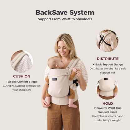 Momcozy PureHug Baby Carrier - Ergonomic, Cozy and Lightweight for 7-45 lbs