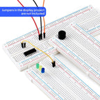 ELEGOO 3pcs Breadboard 830-Point Solderless Prototype PCB Board Kit