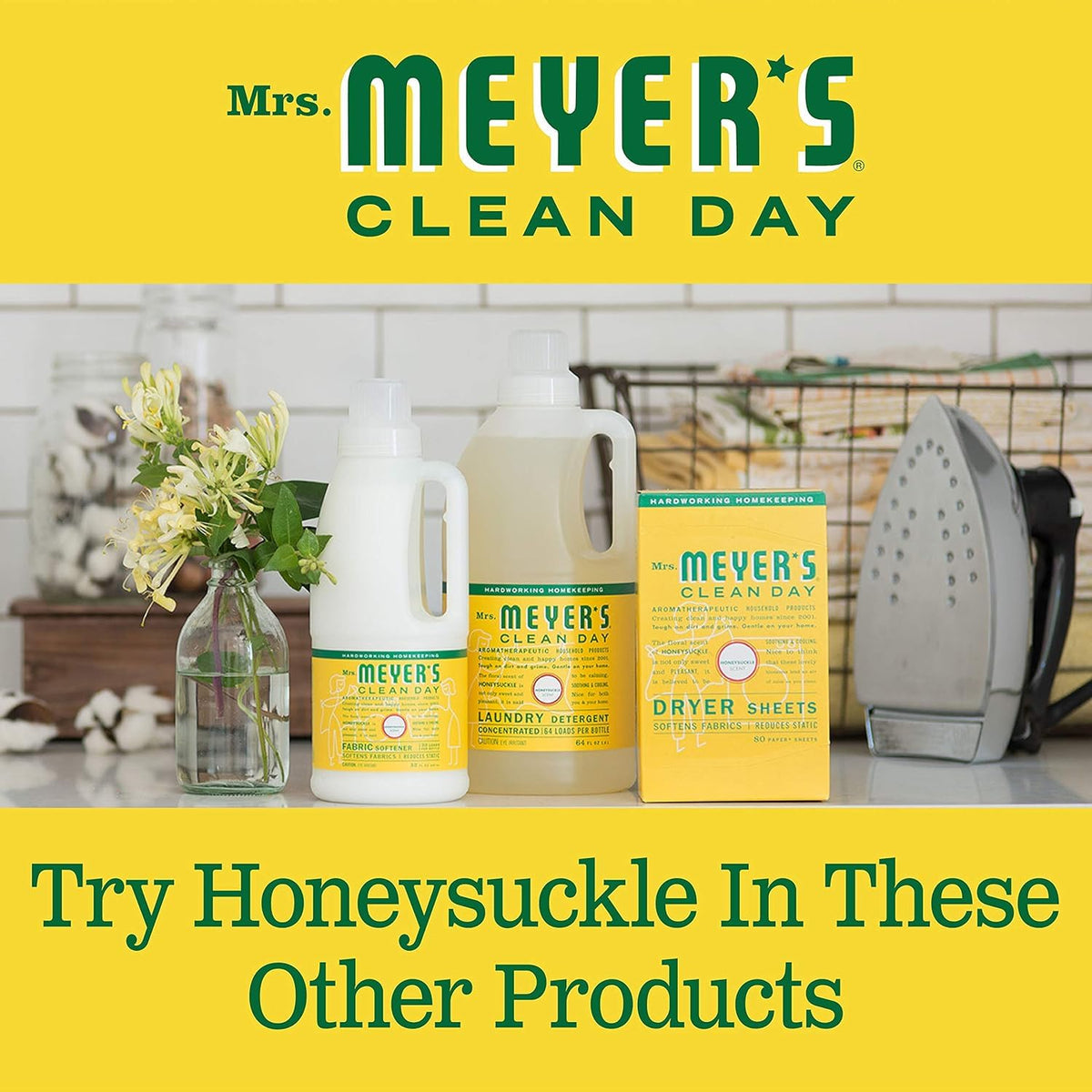MRS. MEYER'S CLEAN DAY Hand Soap Refill, Lemon Verbena Scent, 33 Fl Oz Bottle