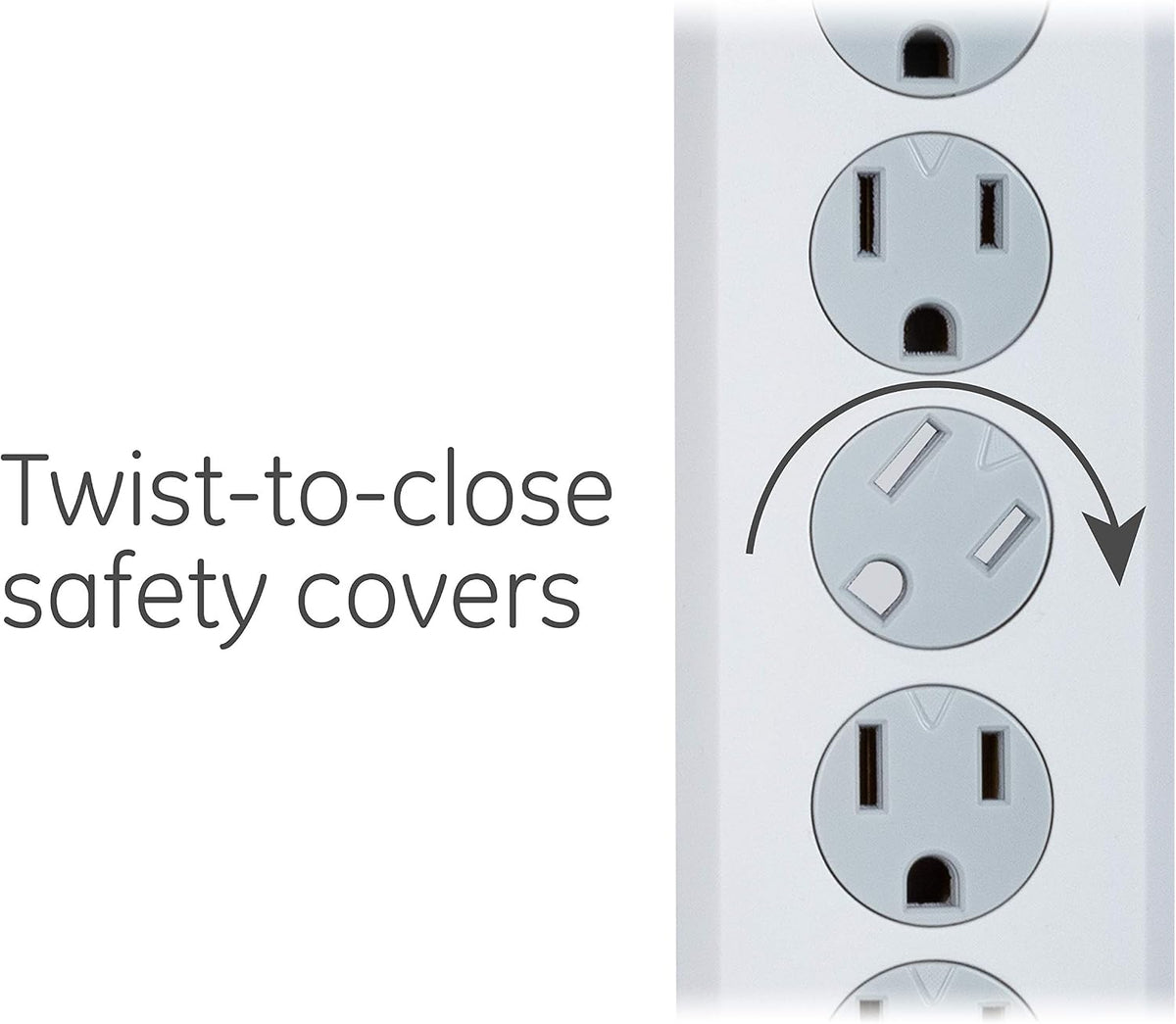 GE Surge Protector Power Strip, 2 Pack, 6 Ft Extension Cord