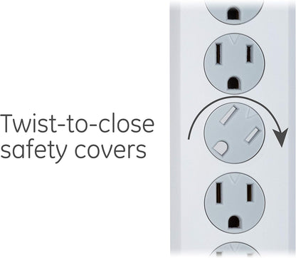 GE Surge Protector Power Strip, 2 Pack, 6 Ft Extension Cord