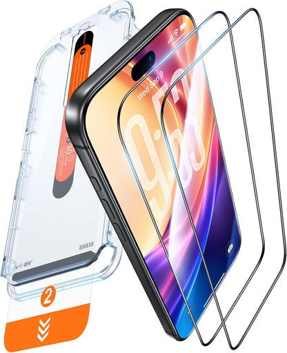 DIMONCOAT Top 9H++ 2 Pack for iPhone 17 Pro Privacy Screen Protector 6.3''