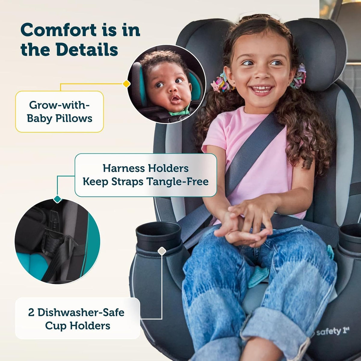 Safety 1st Grow and Go All-in-One Convertible Car Seat - Black Phantom