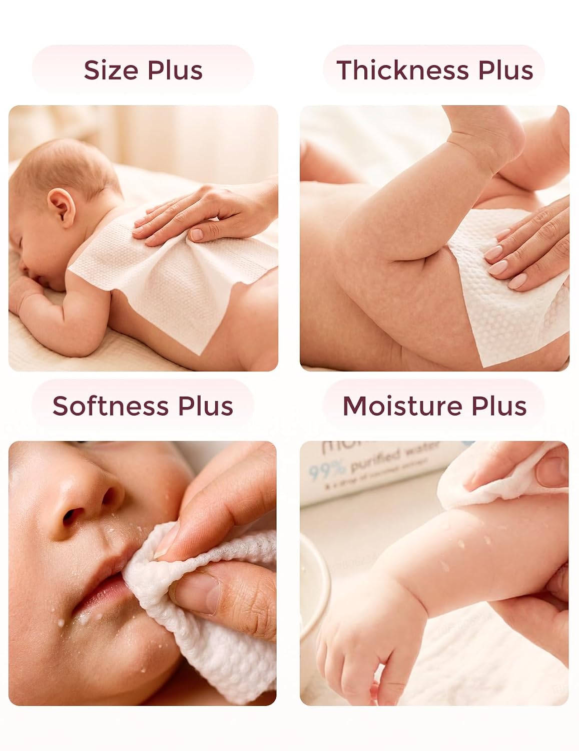 Momcozy Baby Wipes, Unscented & Hypoallergenic, Gentle for Sensitive Skin