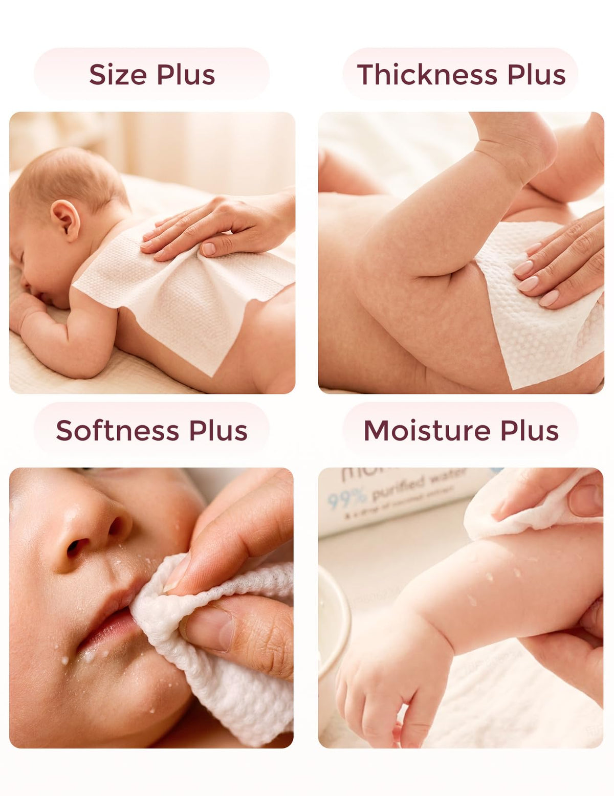 Momcozy Baby Wipes, Unscented & Hypoallergenic, Gentle for Sensitive Skin