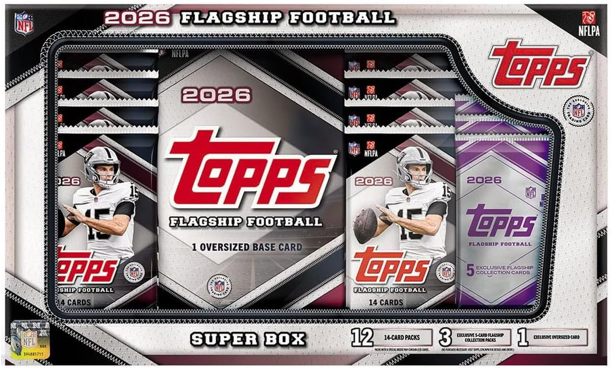 2026 Topps NFL Flagship Football Trading Card Super Box