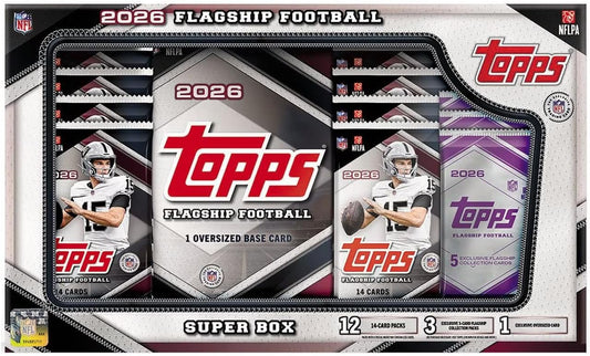 2026 Topps NFL Flagship Football Trading Card Super Box