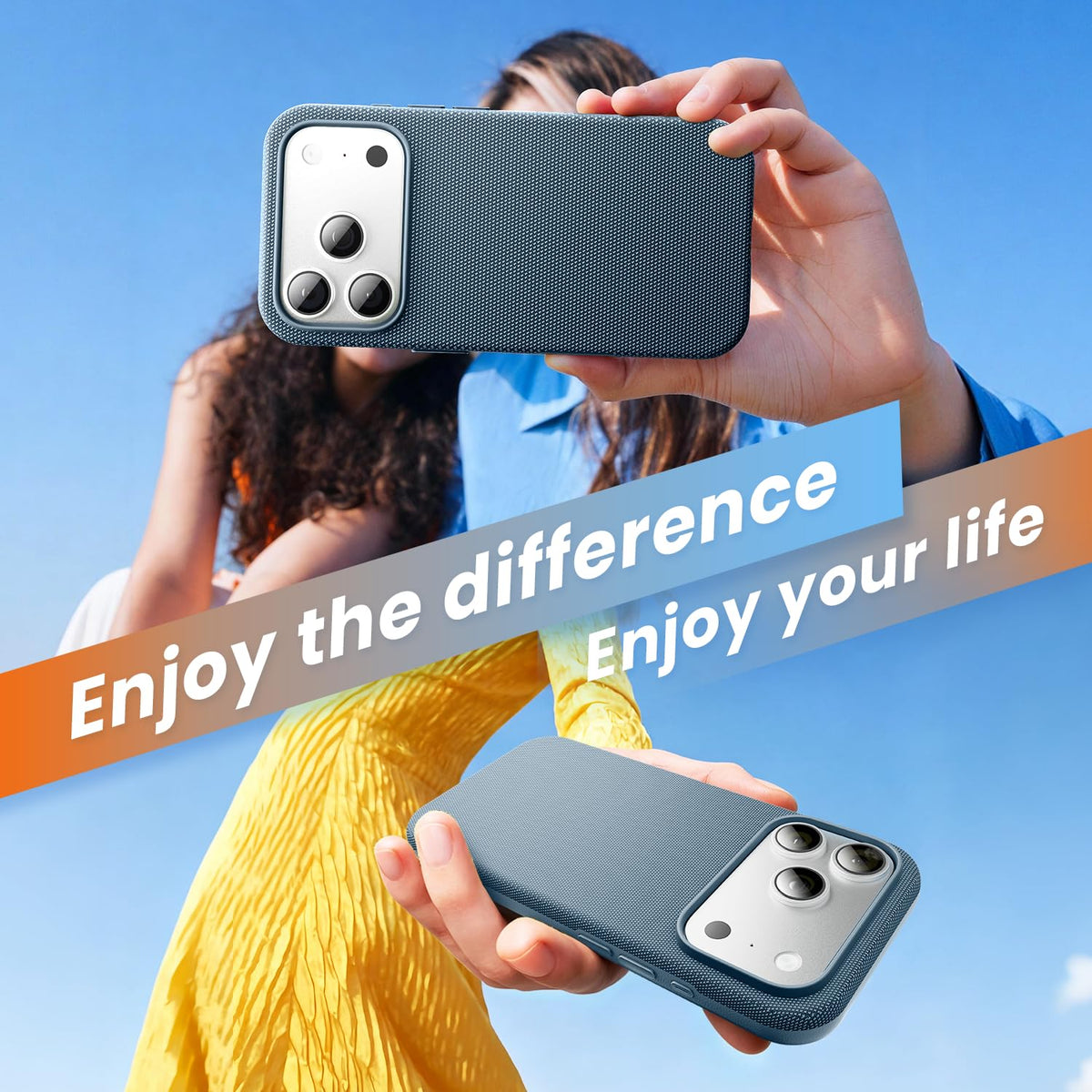 Mkeke for iPhone 17 Pro Max Case Techwoven Green, [Compatible with MagSafe] [Camera Control Cover] [Premium Tech Woven Fabric] [Drop Protection] Shockproof Skin-Friendly