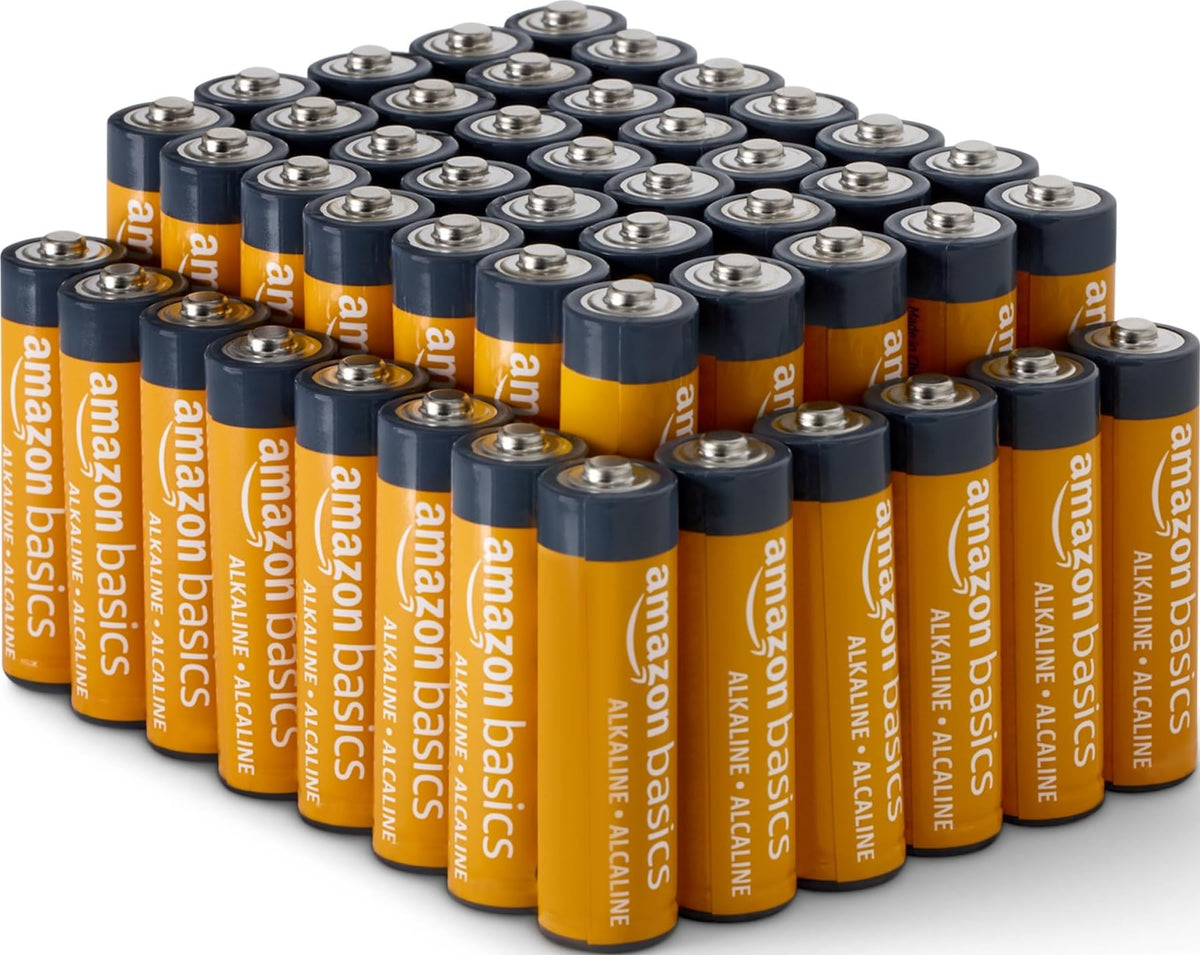 Amazon Basics 100-Pack AAA Alkaline High-Performance Batteries, 1.5 Volt, 10-Year Shelf Life