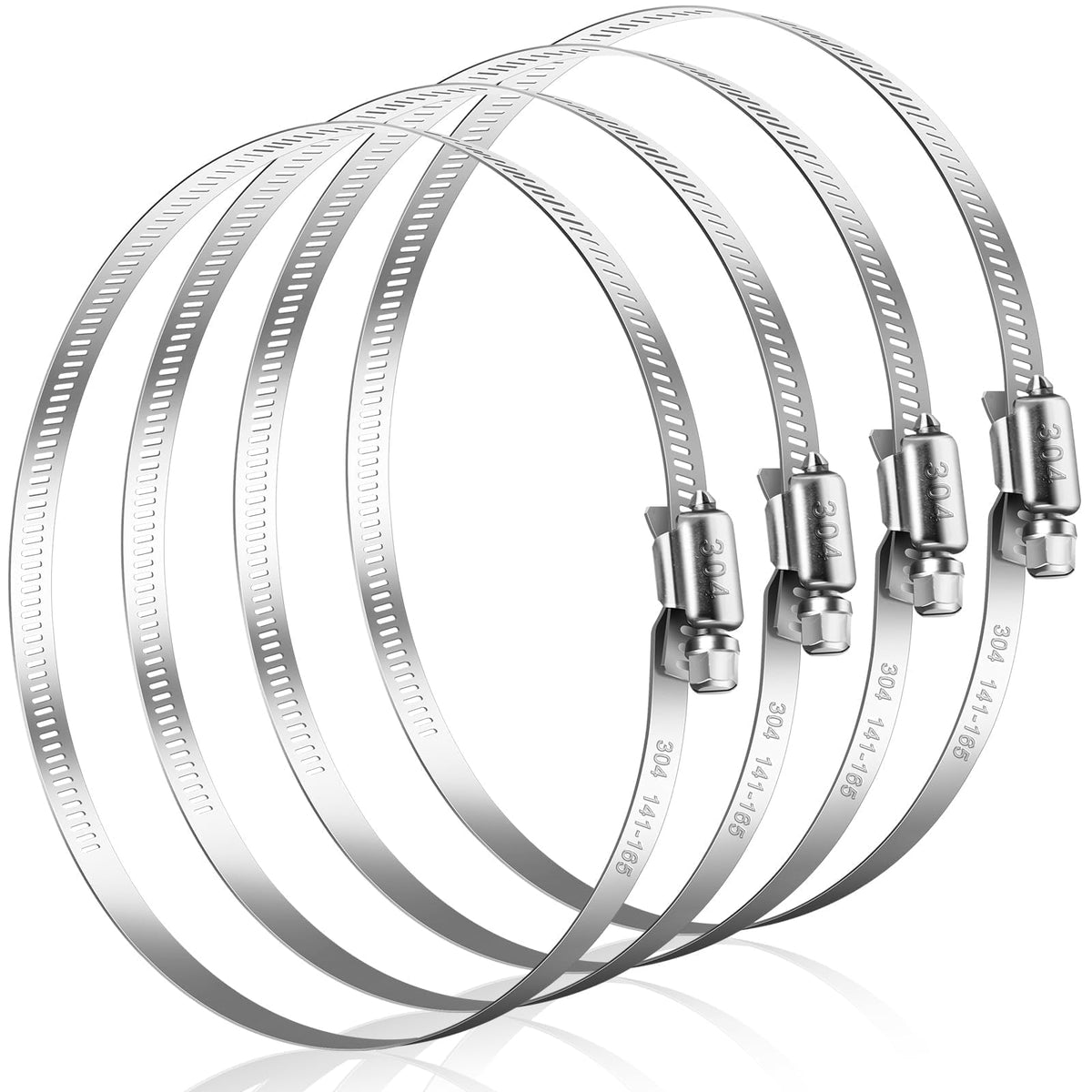 Bolatus Hose Clips 6-51 mm, 22 Pcs Hose Clamp Stainless Steel 304