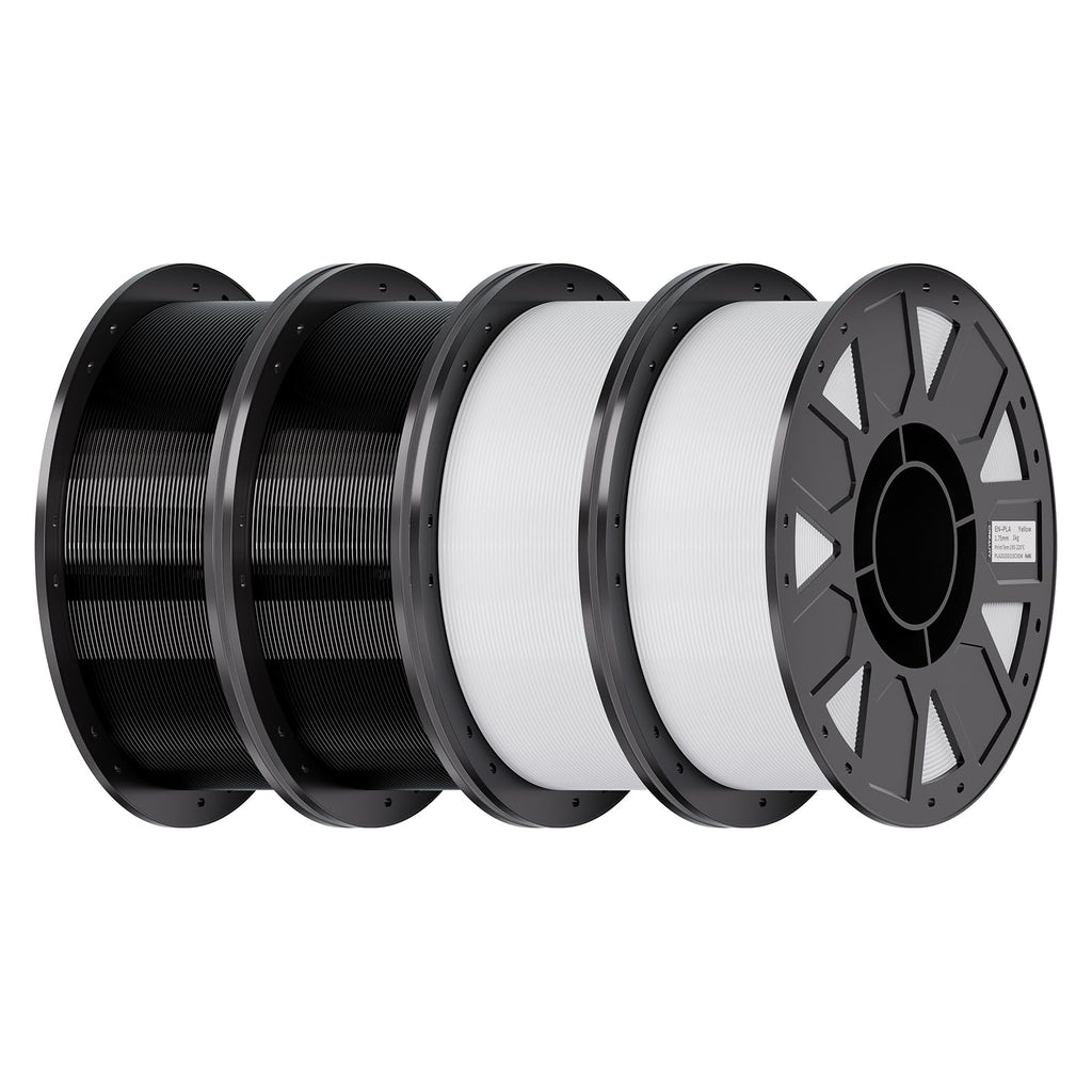 Creality PETG Filament 1.75mm 4KG, Black+White+Blue+Red, Total 4-Pack