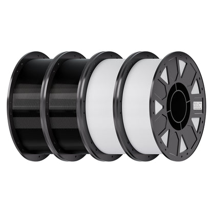 Creality PETG Filament 1.75mm 4KG, Black+White+Blue+Red, Total 4-Pack