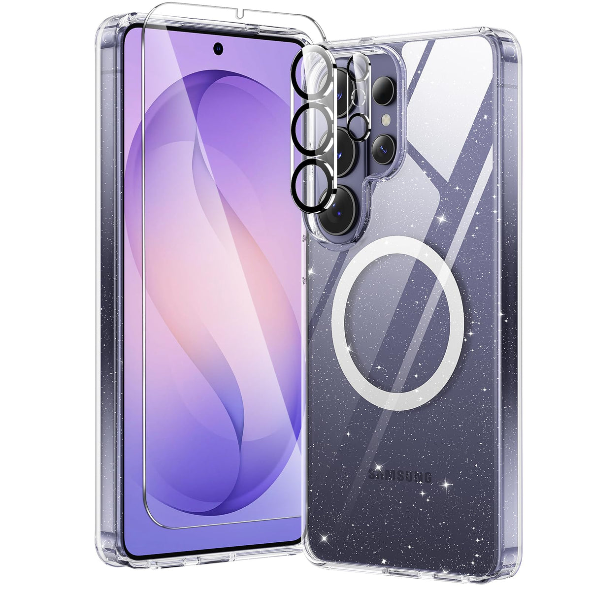 toushion 3 in 1 for iPhone 15 Plus Case Transparent
