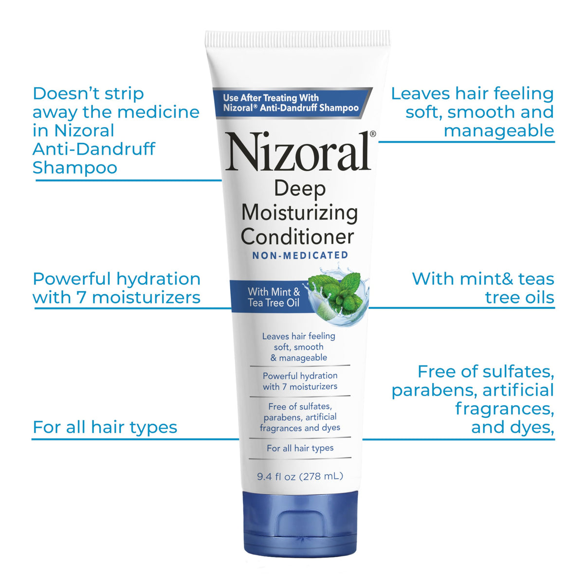 Nizoral Anti-Dandruff Shampoo with 1% Ketoconazole, Fresh Scent, 7 Fl Oz