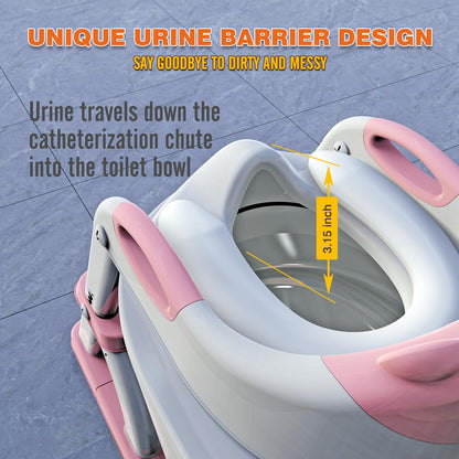 Potty Training Toilet for Toddlers, 2-in-1 Potty Training seat, Anti-Slip (Chocolate, Bear)