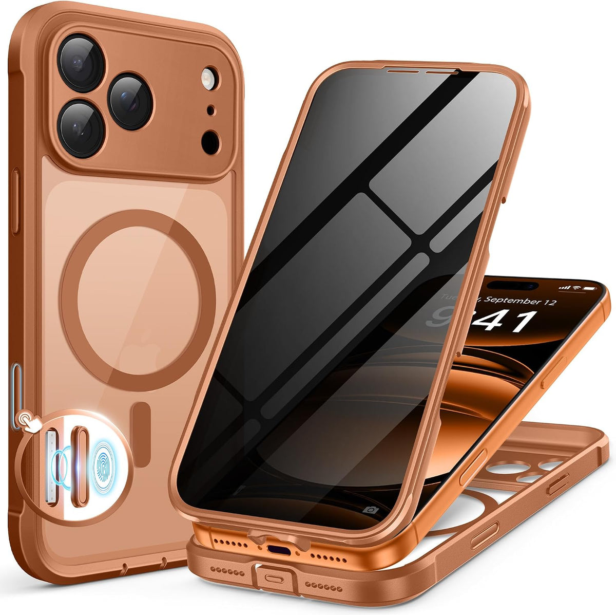 BERFY for iPhone 16 Pro Max Case, Fit for MagSafe