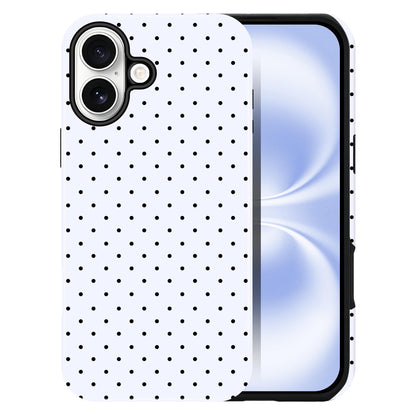Polka Dot Pattern Phone Case for iPhone 17 6.3", White