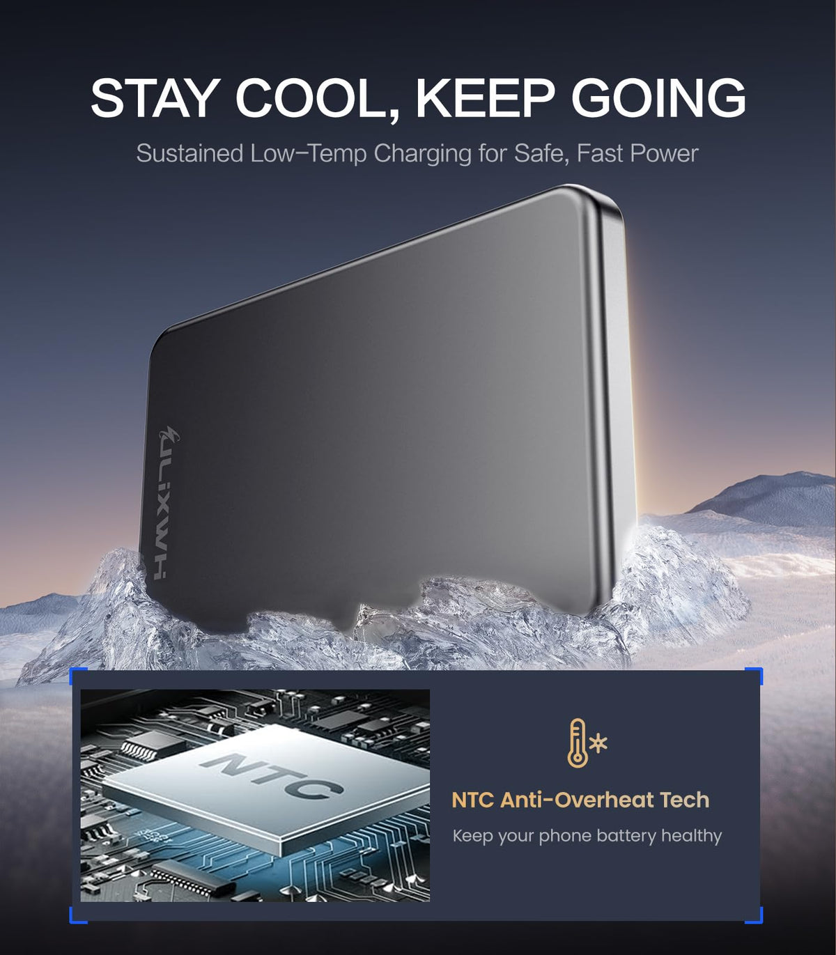 [0.3" Ultra Slim] [Alloy-Made] ULiXWH for Magsafe Portable Charger iPhone