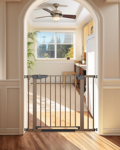 Cumbor 29.7-51.5 in Extra Wide Baby Gate for Stairs, Dog Gate Indoor Black