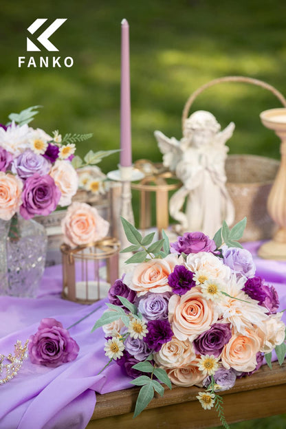 Fall Artificial Flowers DIY Bouquet Combo Faux Rose for Home Decor