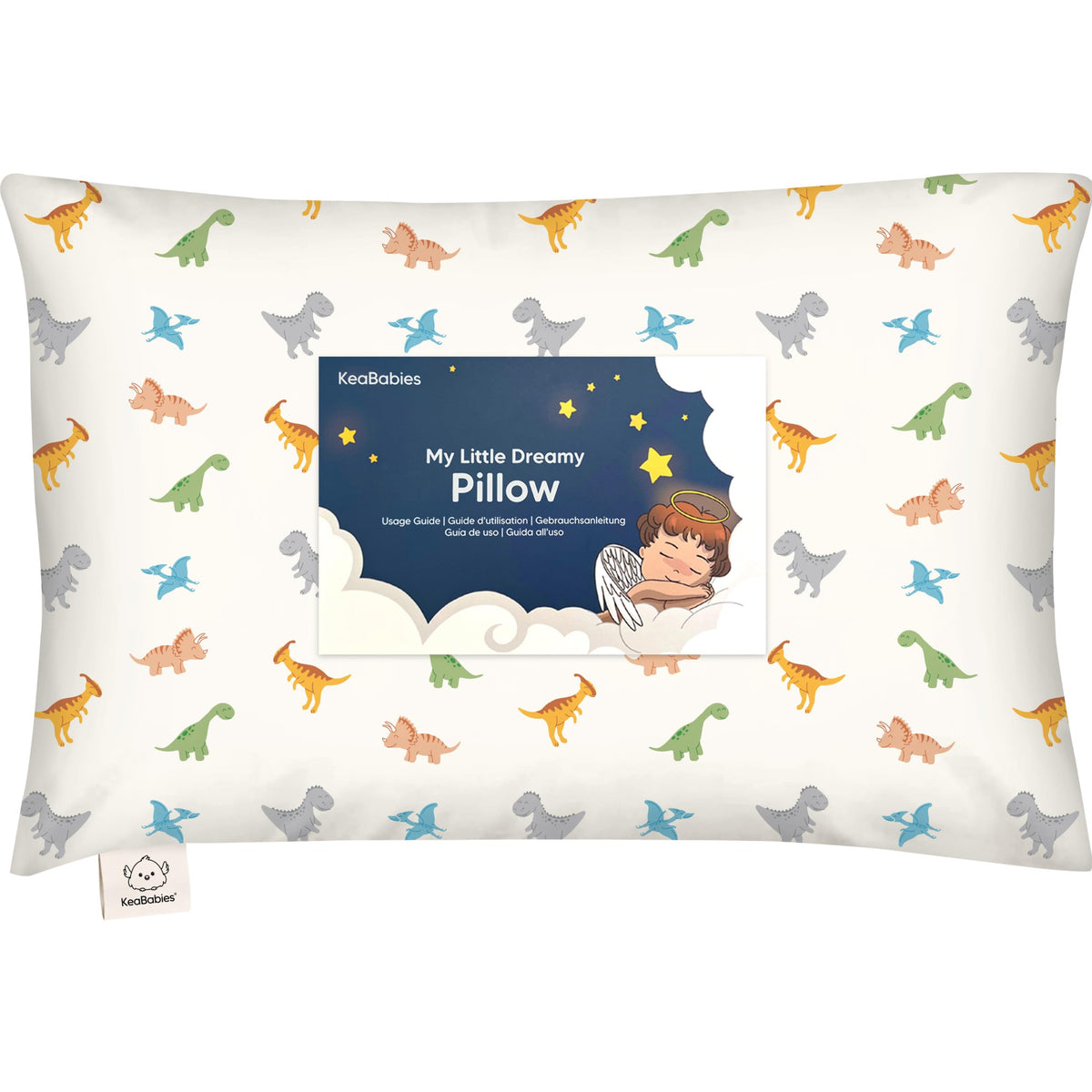 Toddler Pillow with Pillowcase 13x18 My Little Dreamy Pillow(Jolly Rainbow)