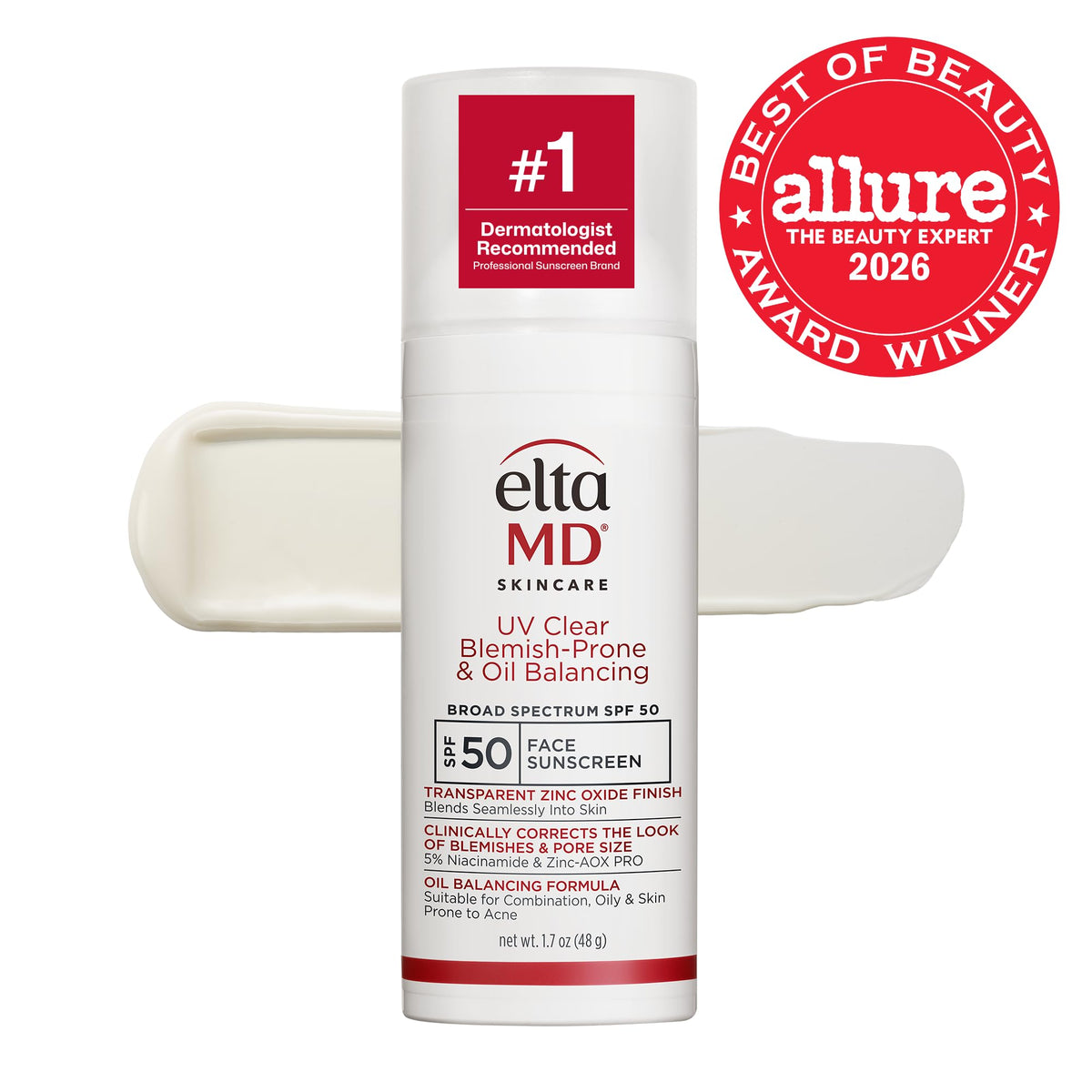 EltaMD UV Clear Face Sunscreen with Zinc Oxide, Oil-Free, SPF 46 and SPF 50
