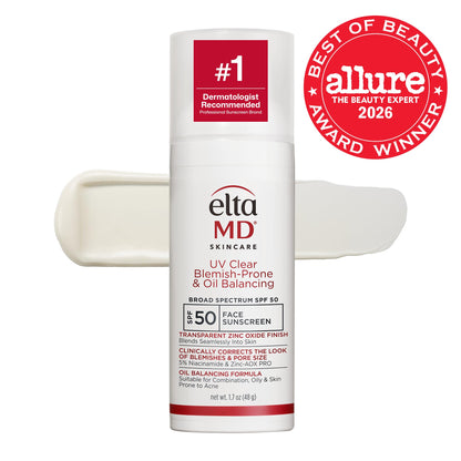 EltaMD UV Clear Face Sunscreen with Zinc Oxide, Oil-Free, SPF 46 and SPF 50