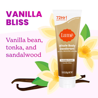 Lume Whole Body Deodorant - Cream Tube - 3 oz, 2 pk (Soft Powder)