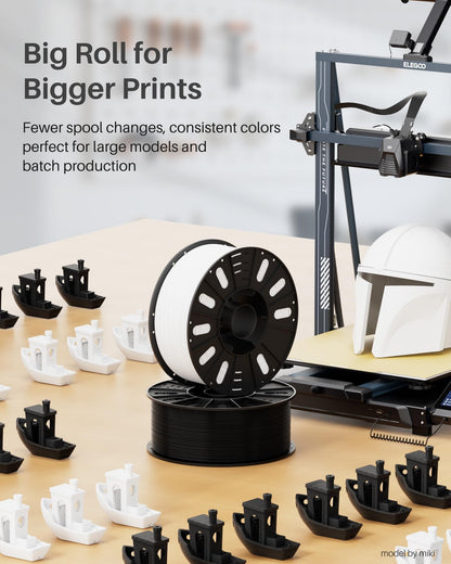 ELEGOO PLA+ 3D Printer Filament 1.75mm White 1KG