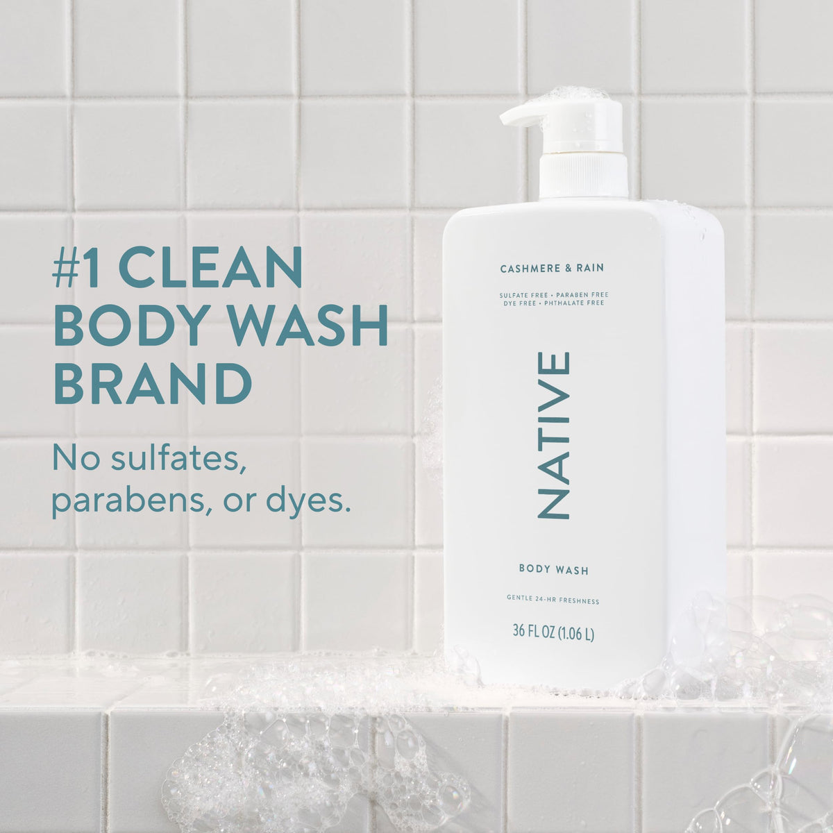 Native Body Wash 3 Pack - Natural Body Wash Women & Men - SLS & Paraben Free - Cucumber & Mint, Coconut & Vanilla, Lavender & Rose